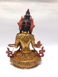 [monastery Quality] Statue Of Kalash Tara, [full Gold Plated], [painted Face]