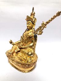 [monastery Quality] Statue Of Padmasambhava, [full Gold Plated], [painted Face]