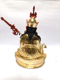 [monastery Quality] Statue Of Padmasambhava, [full Gold Plated], [painted Face]