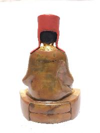 [monastery Quality] Statue Of Gampopa [partly Gold Plated], [painted Face]