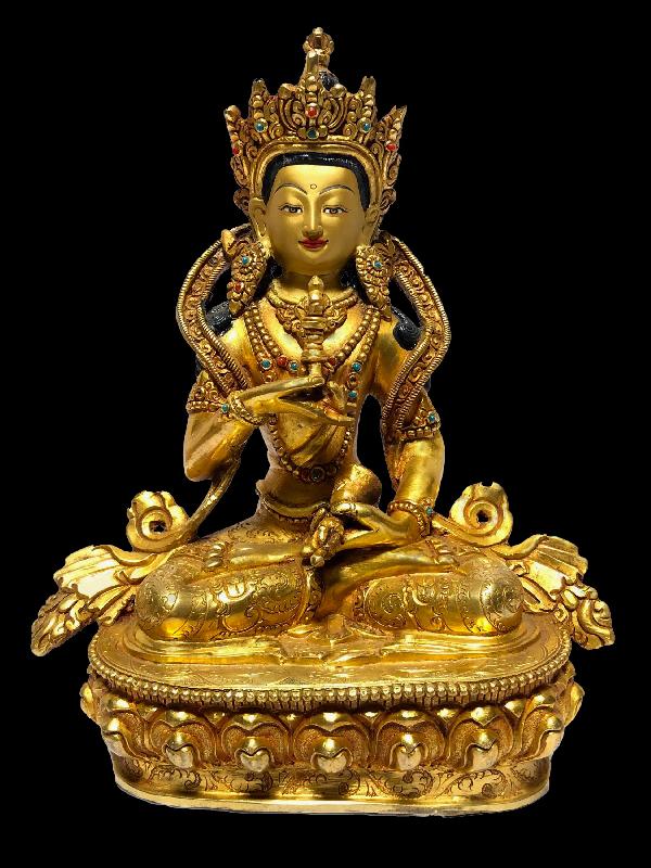 [monastery Quality] Statue Of Vajrasattva, [full Gold Plated], [painted Face]