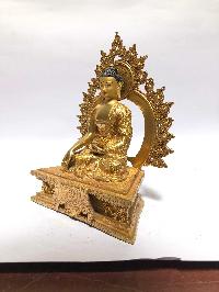 [monastery Quality] Statue Of Shakyamuni Buddha, [full Gold Plated], [painted Face]