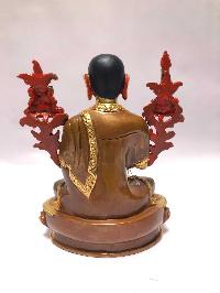 [monastery Quality] Buddhist Statue Of Tsongkhapa [full Fire Gold Plated], [painted Face]