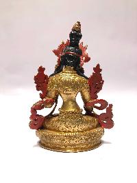 [monastery Quality] Buddhist Statue Of White Tara [full Fire Gold Plated], [painted Face]