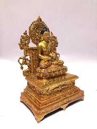 [monastery Quality] Buddhist Statue Of Amitabha Buddha [full Fire Gold Plated], [painted Face]