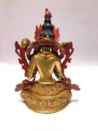 [monastery Quality] Buddhist Statue Of White Tara [full Fire Gold Plated], [painted Face]