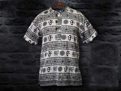 Nepali Handmade Cotton Sage Kurta, [white]