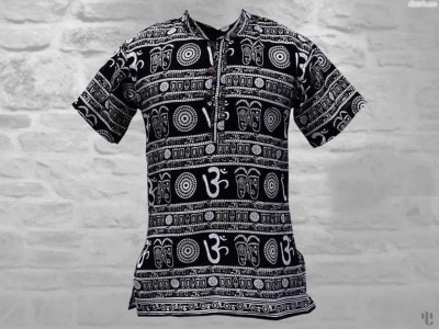 Nepali Handmade Cotton Sage Kurta, [black Dying]