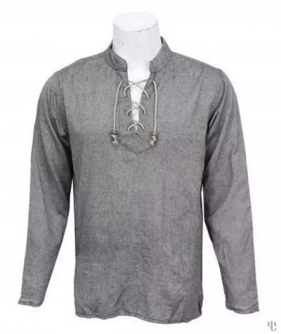 Nepali Handmade Cotton Kurta, [gray Dying]