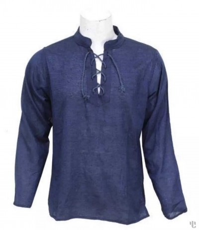 Nepali Handmade Cotton Kurta, [blue Dying]