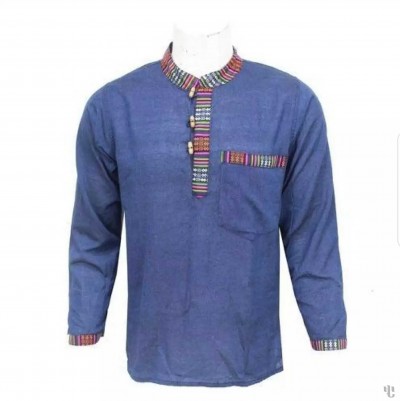 Nepali Handmade Cotton Kurta, [blue Dying]
