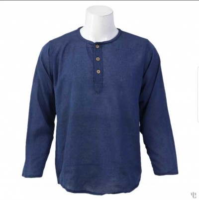 Nepali Handmade Cotton Kurta, [dark Blue Dying]