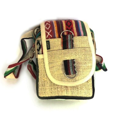 Hemp Small Bag, [coin Bag], [four Chain]