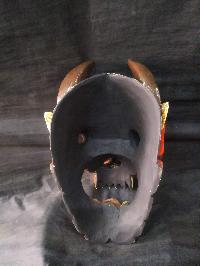 Handmade Wooden Mask Of Dragon, [painted], Poplar Wood