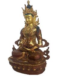 Statue Of Aparimita, [partly Gold Plated], [painted Face], Chepame, Amitayus