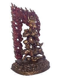 Statue Of Yamantaka - Heruka Without Consort, [full Fire Gold Plated], Without Consort