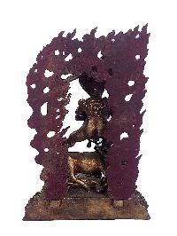 Statue Of Yamantaka - Heruka Without Consort, [full Fire Gold Plated], Without Consort