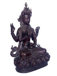 [rare Find], Old Statue Of Prajnaparamita, [chocolate Oxidized], Pragya Parmita