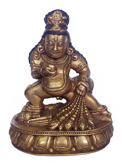 [hq], Museum Copy Statue Of Black Jambhala, [full Gold Plated]