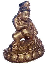 [hq], Museum Copy Statue Of Black Jambhala, [full Gold Plated]