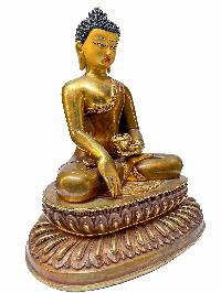 [old Stock], Nepali Statue Of Shakyamuni Buddha, [copper Gold Plated], [big Statue]