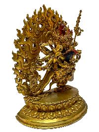 Nepali Statue Of Chakrasamvara - Heruka, [copper Gold Plated]