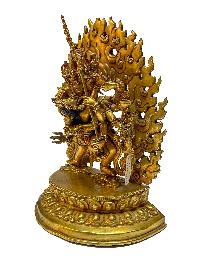 Nepali Statue Of Chakrasamvara - Heruka, [copper Gold Plated]