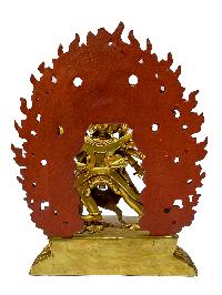 Nepali Statue Of Chakrasamvara - Heruka, [copper Gold Plated]