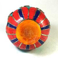 Imitation Amber Vase With [stone] And [metal Setting]