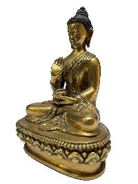 Nepali Statue Of Amoghasiddhi Buddha, [full Gold Plated]