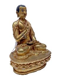 Nepali Statue Tsongkhapa, [full Gold Plated], [painted Face]