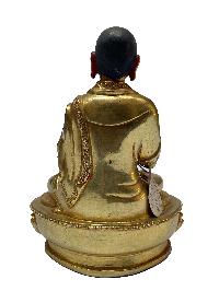 Nepali Statue Tsongkhapa, [full Gold Plated], [painted Face]