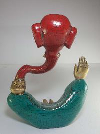 Statue Of Ganesh With [real Stone Setting]