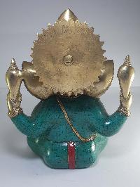 Statue Of Ganesh With [real Stone Setting]