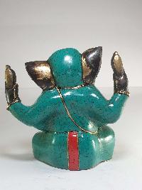Statue Of Ganesh With [real Stone Setting]