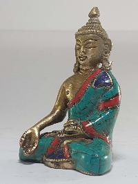 Statue Of Ratnasambhava Buddha With [real Stone Setting]