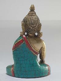 Statue Of Ratnasambhava Buddha With [real Stone Setting]