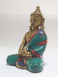 Statue Of Amitabha Buddha With [real Stone Setting]