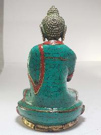 Statue Of Amoghasiddhi Buddha With [real Stone Setting]