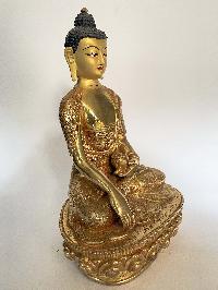 Handmade Nepali Statue Of Buddha, [full Gold Plated]