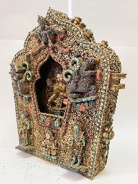 Nepali Handmade Statue Of Ghau, [chocolate Oxidized]