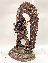 Nepali Handmade Statue Of Chakrasamvara - Heruka, [chocolate Oxidized], [remakable]