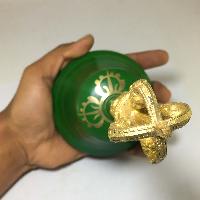 Bronze Bell And Dorje [vajra], [painted Green]