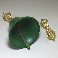Bronze Bell And Dorje [vajra], [painted Green]