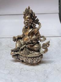 [master Quality], Sterling Silver, [451 Gram] Statue Of Yellow Jambhala, [old Stock]