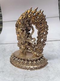 [master Quality], Sterling Silver, [774 Gram] Statue Of Vajrapani [chana Dorje], [old Stock]