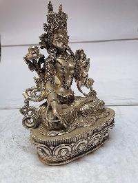 [master Quality], Sterling Silver, [1500 Gram] Statue Of White Tara, [old Stock]