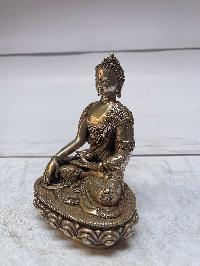 [master Quality], Sterling Silver, [580 Gram] Statue Of Shakyamuni Buddha, [old Stock]