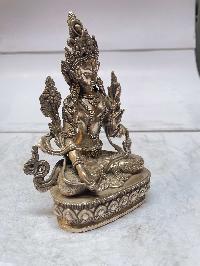 [master Quality], Sterling Silver, [590 Gram] Statue Of White Tara, [old Stock]