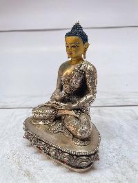 [master Quality], Sterling Silver, [652 Gram] Statue Of Amitabha Buddha, [old Stock]